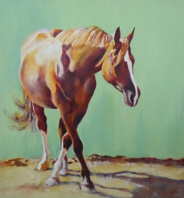 Horse Ballet Beginner - oil painting by Karen Brenner
